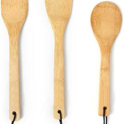Wooden Spatulas 3 Hanging, Non Stick, Bamboo, Non Toxic, Kitchen Use, Wedding, Shower Gifts, Hand Crafted