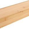 Flatware Wood Tray with Lid Kitchen Cutlery Utensil Drawer Organizer Bamboo Chopsticks Box Case Silverware Countertop Storage Container for Tableware