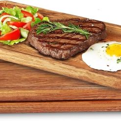 Set of 3 Versatile Acacia Wood Serving Trays - Elegant Wooden Platters for Home Decor, Cheese, Fruit, and Charcuterie Presentation - Ideal for Hosting and Entertaining