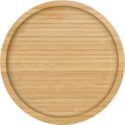 Bamboo Plates 8-inch Round ServingTray Wooden Plate Reusable, Wood Serving Platter for Dinner, Dessert, Salad, Appetizer, Snack.